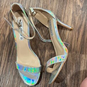 Yandy Iridescent Strappy Heels